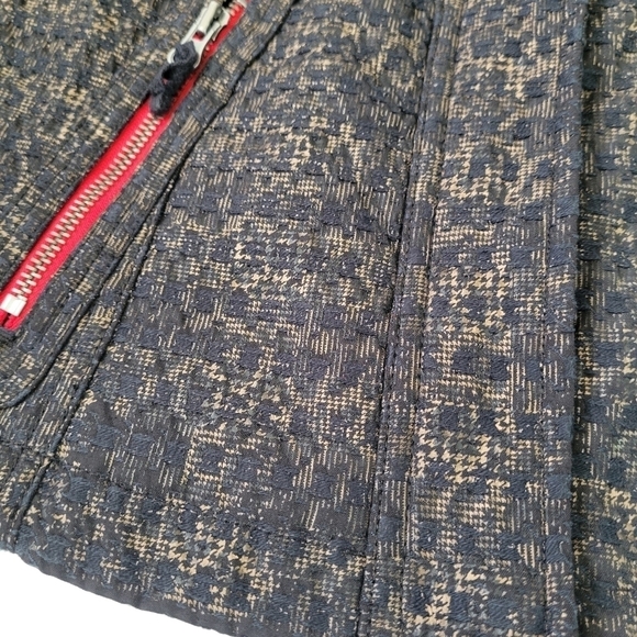 Free People‎ Houndstooth Leopard Print Moto Jacket Size 0 Grunge Animal Print - Picture 9 of 13